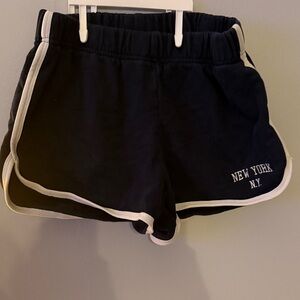 Brandy Melville Black Athletic Shorts with White Trim